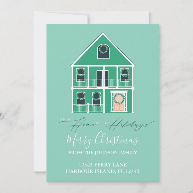 Invitación en movimiento Nueva luz de vacaciones e (Anverso)