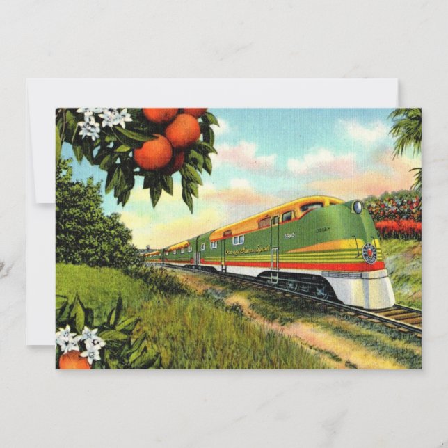 Invitación en movimiento retro de Florida (Anverso)