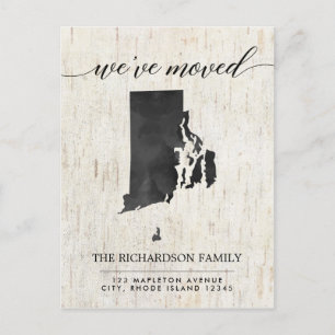 Invitación en movimiento, Rhode Island rústico