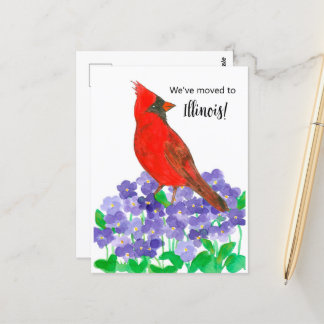 Invitación en movimiento Violetas de Aves Cardenal