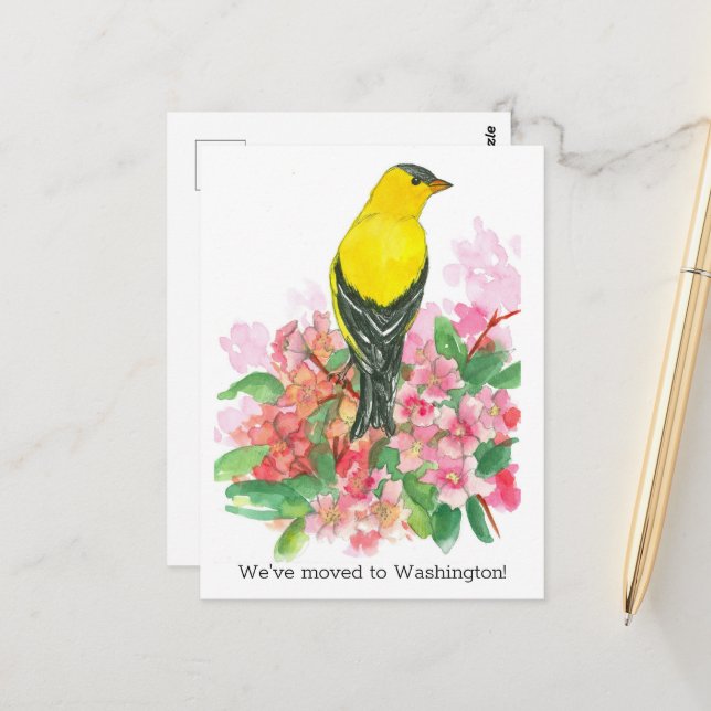Invitación en movimiento Washington Goldfinch Flow (Anverso/Reverso In Situ)