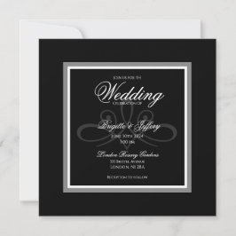 Invitación en negro y blanco