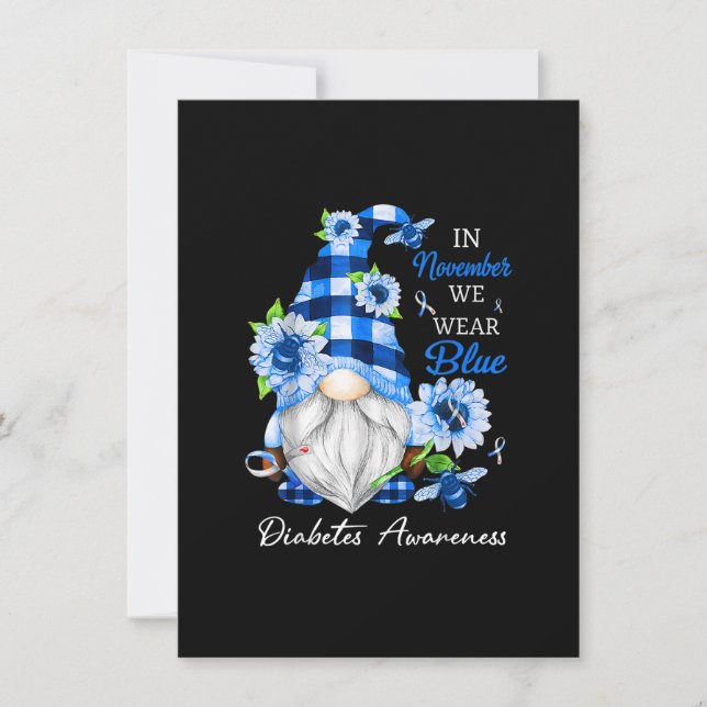 Invitación En Noviembre Nosotros Llevamos Azul Conciencia de  (Anverso)