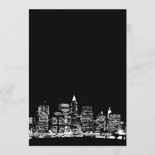 Invitación en Nueva York en blanco y negro