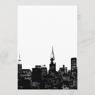 Invitación en Nueva York en blanco y negro