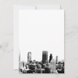 Invitación en Nueva York en blanco y negro