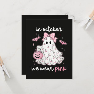Invitación en Octubre Nosotros Vestimos Rosa Fantasma Hallowe