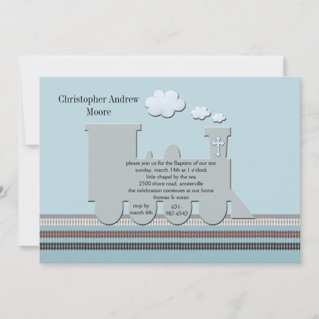 Invitación En pista azul (Anverso)