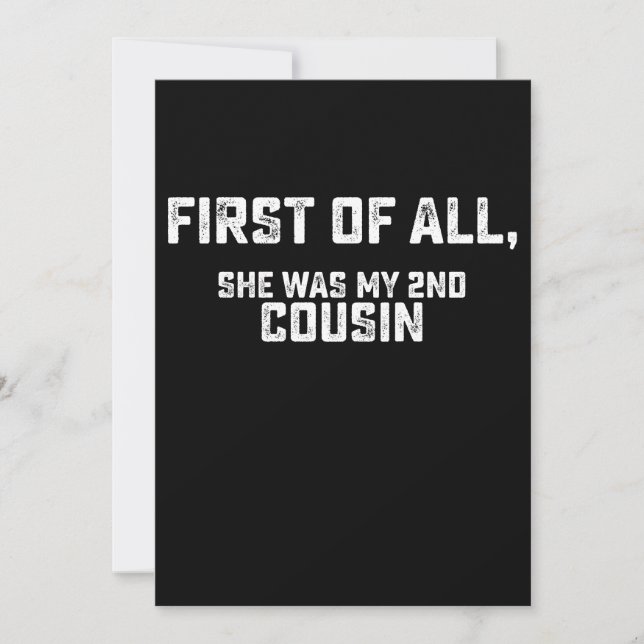 Invitación En Primer Lugar Era Mi Segundo Primo. (Anverso)