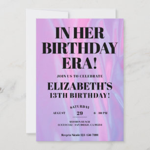 Invitación En su época de cumpleaños, cualquier fiesta de cum
