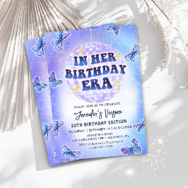 Invitación En su época de cumpleaños, cumpleaños de la maripo