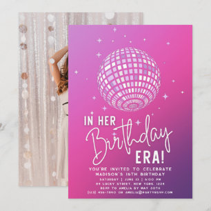 Invitación En su época de cumpleaños, Fiesta de la era, foto 