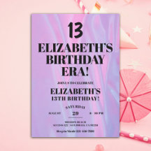 En su fiesta de cumpleaños 13