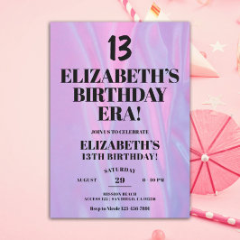 Invitación En su fiesta de cumpleaños 13