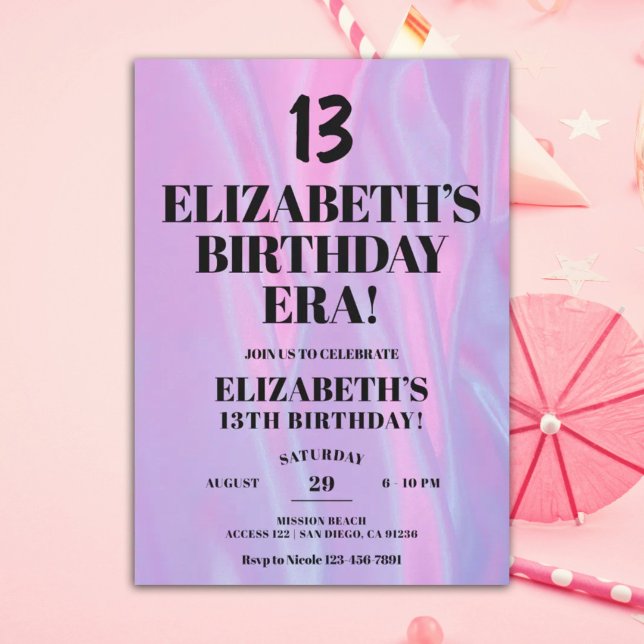 Invitación En su fiesta de cumpleaños 13 (Subido por el creador)