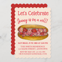 Invitación En una celebración (de langosta) Roll Felicitacion