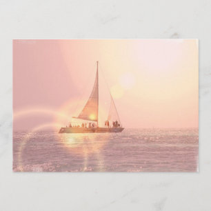 Invitación en velero al atardecer