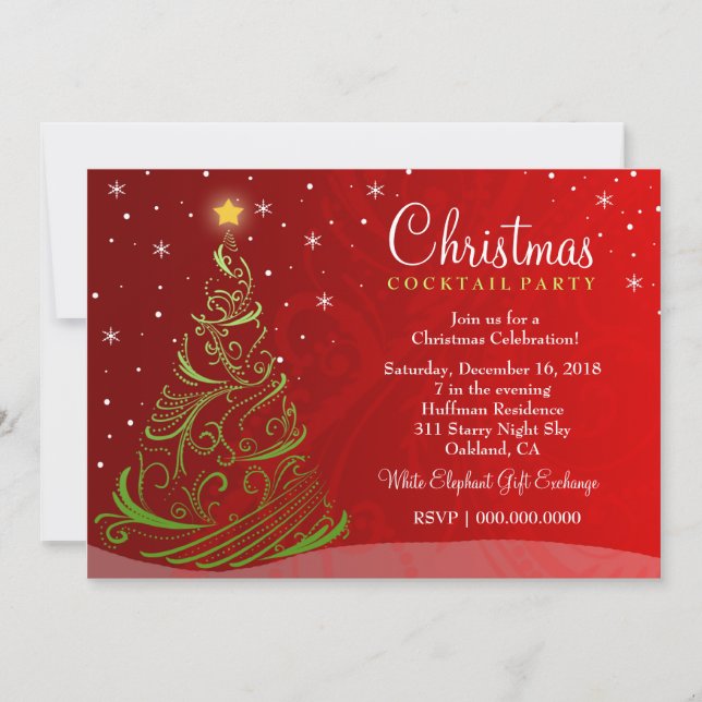 Invitación ¡EN VENTA! El navidad de la noche estrellada (Anverso)