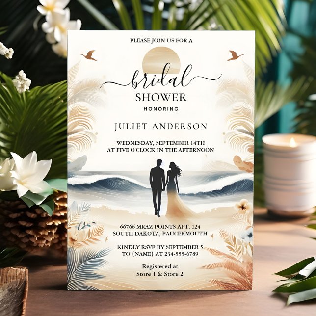 Invitación En verano Ocean Sea Beach Blue Water Bridal Shower (Subido por el creador)