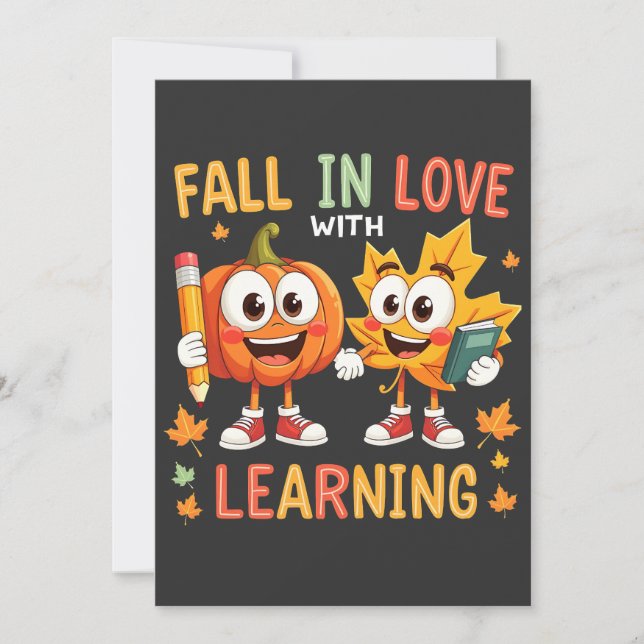Invitación Enamorada de la escuela de aprendizaje (Anverso)