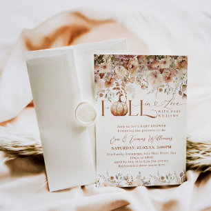 Invitación Enamorado de Wildflower Rustic Baby Shower