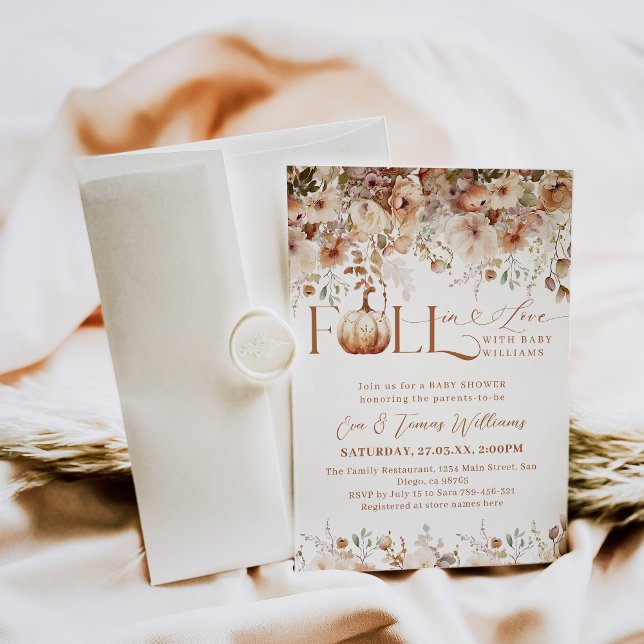 Invitación Enamorado de Wildflower Rustic Baby Shower (Subido por el creador)