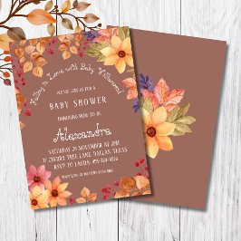 Invitación Enamorándose de Baby Shower de otoño