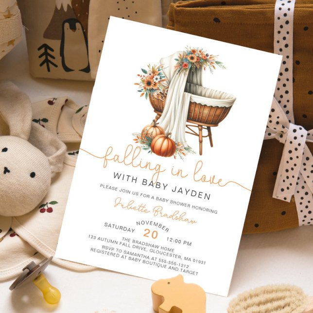 Invitación Enamorándose De Baby Shower Floral De Otoño (Subido por el creador)