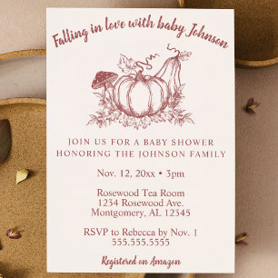 Invitación Enamorándose del bebé otoño Baby Shower