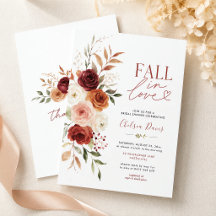 Enamorándose Floral Rústico Burgundy Personalizado