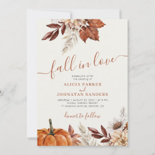 Invitación Enamorarse acuarela botánica marfil boda