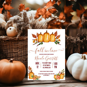 Invitación Enamorarse, Calabaza Naranja, Lluvia de Flores Nup