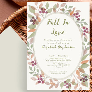 Invitación Enamorarse de las Hojas de Otoño Verde Salvia Show
