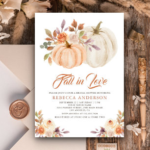 Invitación Enamorarse Floral Terroso Calabaza Despedida de So