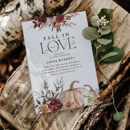 Invitación 'Enamorarse' Flores de Otoño Regalo de Boda de Cal