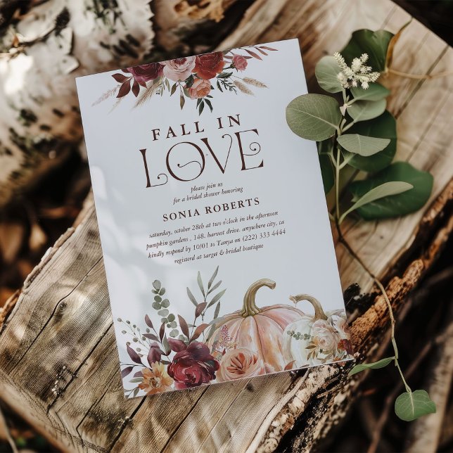 Invitación 'Enamorarse' Flores de Otoño Regalo de Boda de Cal (Subido por el creador)