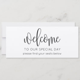 Invitación Encabezado de bienvenida de la carta de asientos d