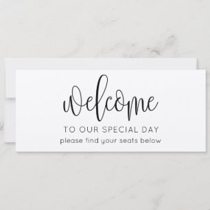 Invitación Encabezado de bienvenida de la carta de asientos d