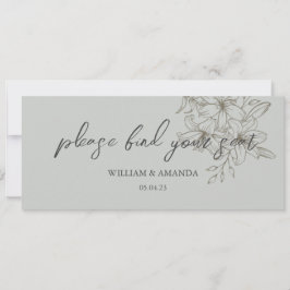 Invitación Encabezado del gráfico de asientos de GreyGarden D