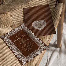 Encaje Chocolate Marrón Dinero Antiguo Boda