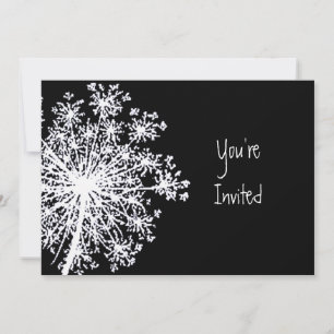 Invitación Encaje de la Reina Ana Flor Blanca Clásica
