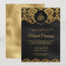 Encaje de oro gris oscuro islámico Mehndi