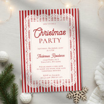 Encaje Vintage Rayas Rojas Navideñas Fiesta Retro