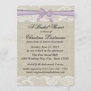 Invitación Encaje y aroma campestre con ducha de flores de la