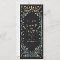 Encantada boda gótica raven Save the Date