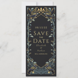 Invitación Encantada boda gótica raven Save the Date