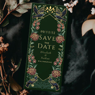 Invitación Encantada boda gótica raven Save the Date