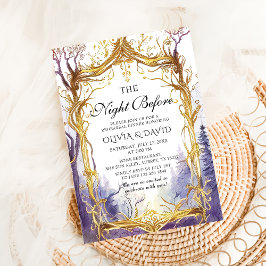 Invitación Encantada noche de bosque mágico antes del ensayo