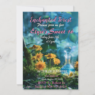 Invitación Encantada Poción Mágica Forestal