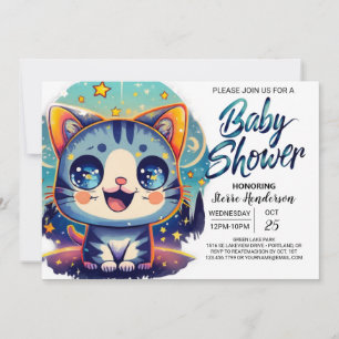Invitación Encantado Baby Shower Kitty Whimsical